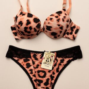 Wild Chic Leopard Print Lingerie Set - Single Padded Sass!